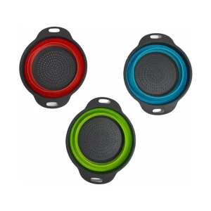 Colador Escurridor Plegable Redondo de Silicona 22 cm