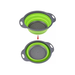 Colador Escurridor Plegable Redondo de Silicona 22 cm