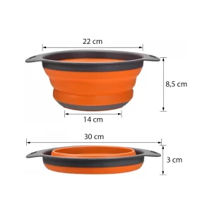 Colador Escurridor Plegable Redondo de Silicona 22 cm