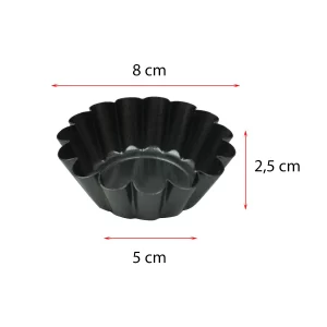 Pack 6 - Moldes Metalicos Reutilizables Mini Tartaletas M8